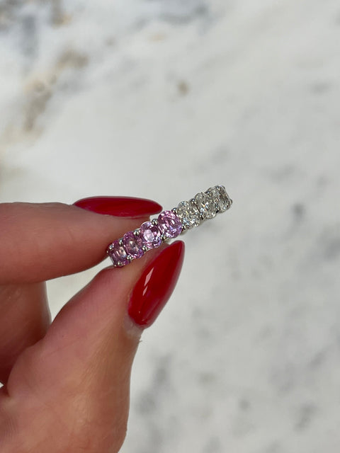 DIAMOND AND SAPPHIRE ETERNITY BAND