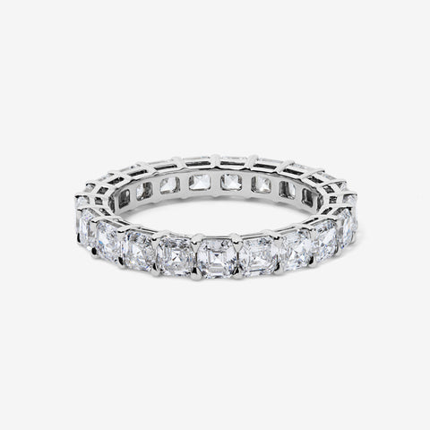 Asscher diamond eternity band, natural diamonds