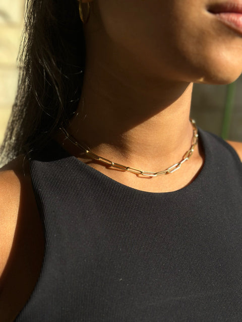 Jumbo Paperclip Chain Necklace