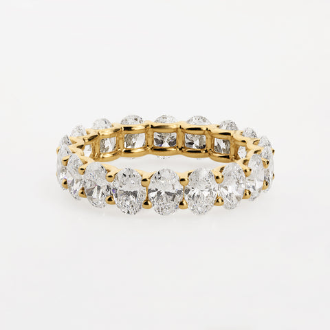 Oval diamond eternity band, natural diamonds