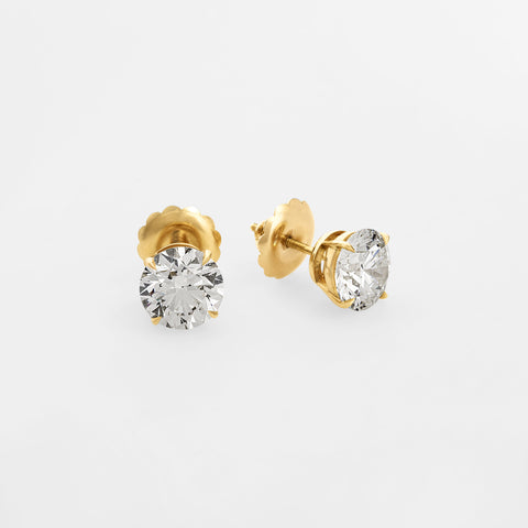 Statement large diamond studs, 6 ctw